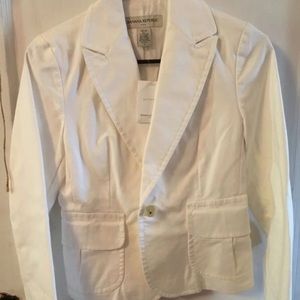 NWT! Banana Republic Blazer White  Sz 0